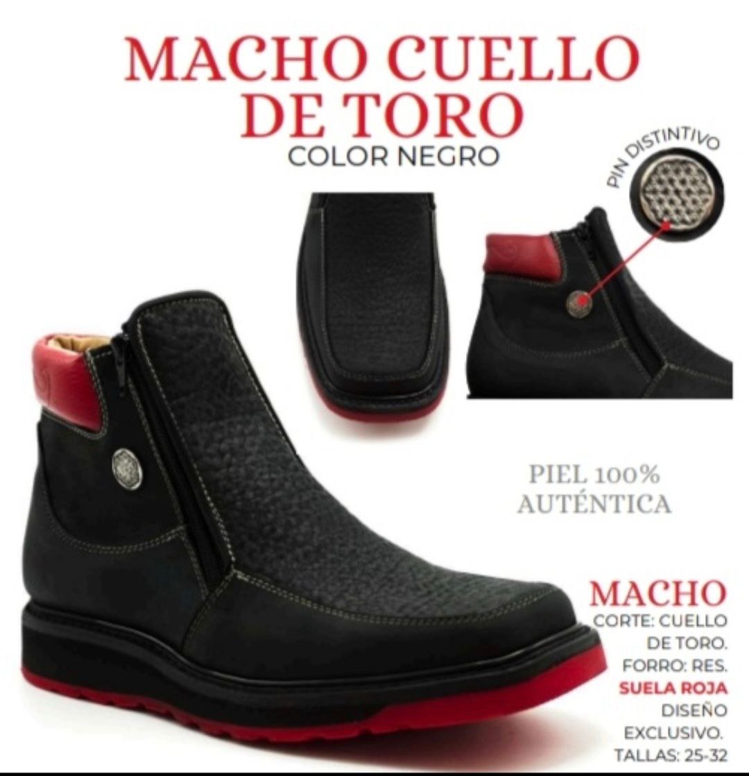 Botin de cuello de toro Macho