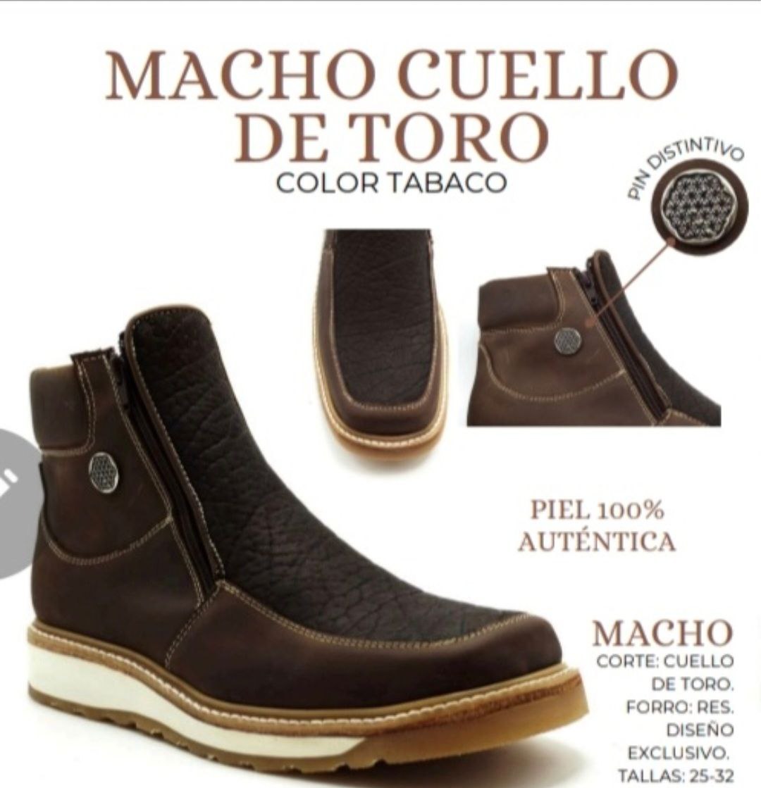 Botin de cuello de toro Macho