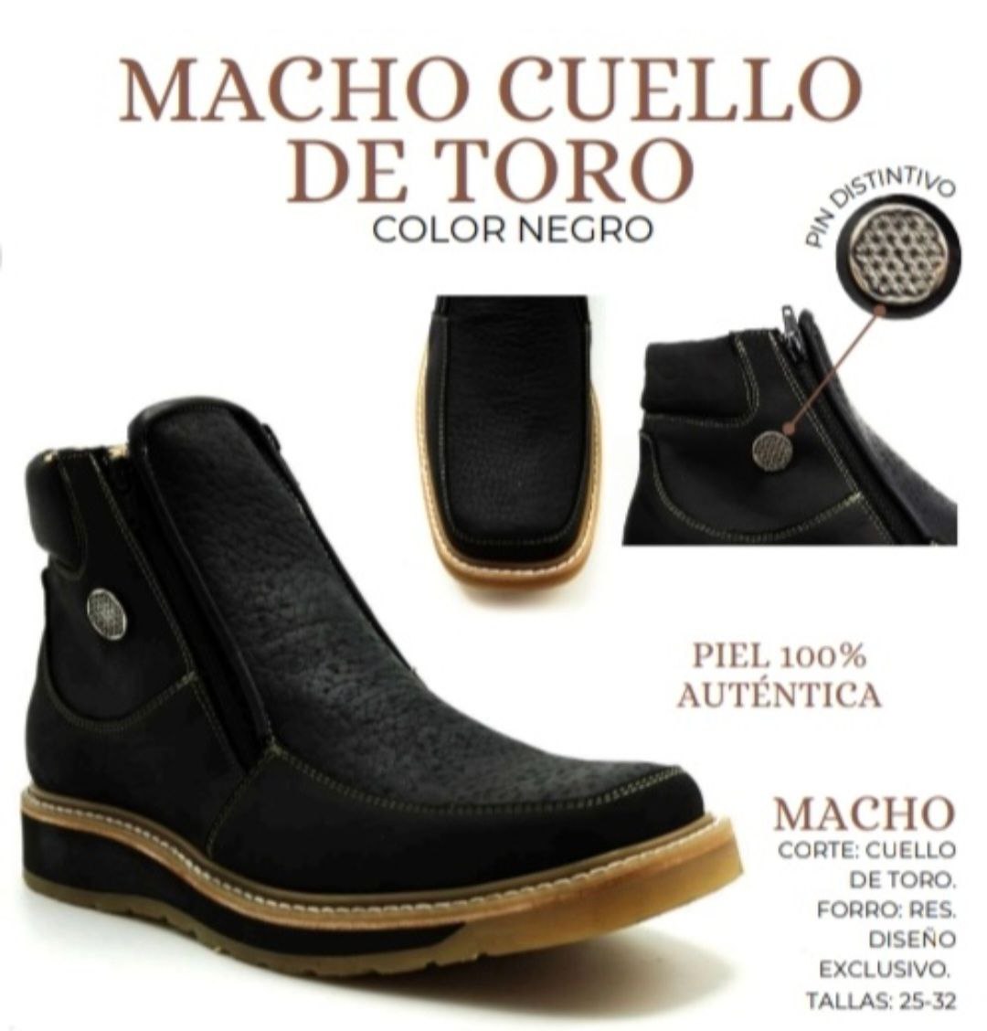 Botin de cuello de toro Macho