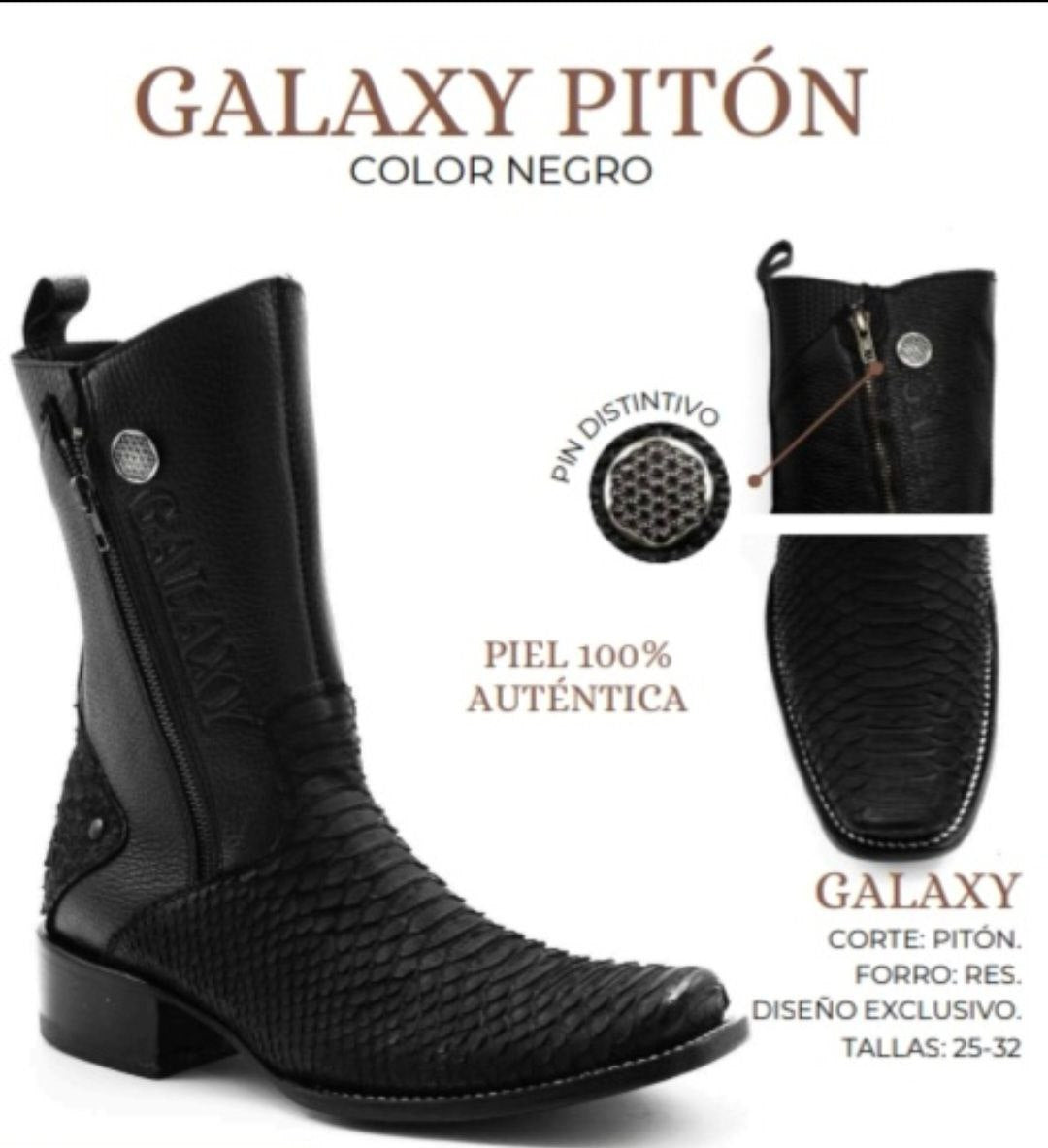 bota de piel de pitón Galaxy