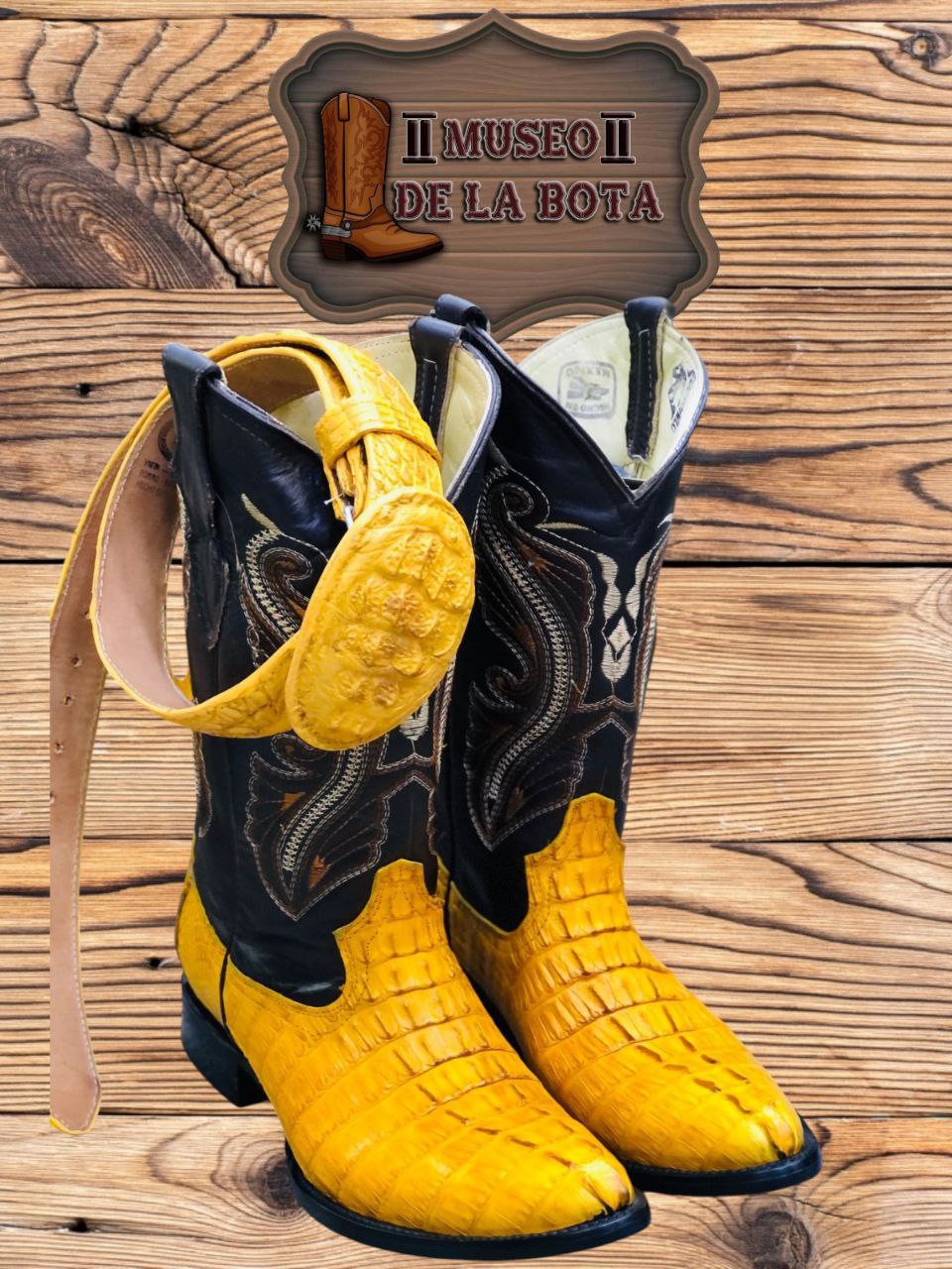 bota cola de cocodrilo oval